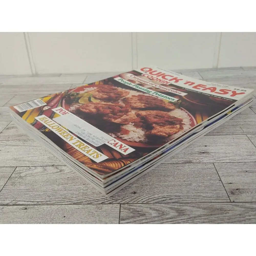 Quick N Easy Country Cookin Lot of 7 1990 1991 1992 1993 Vitg Recipe Magazines